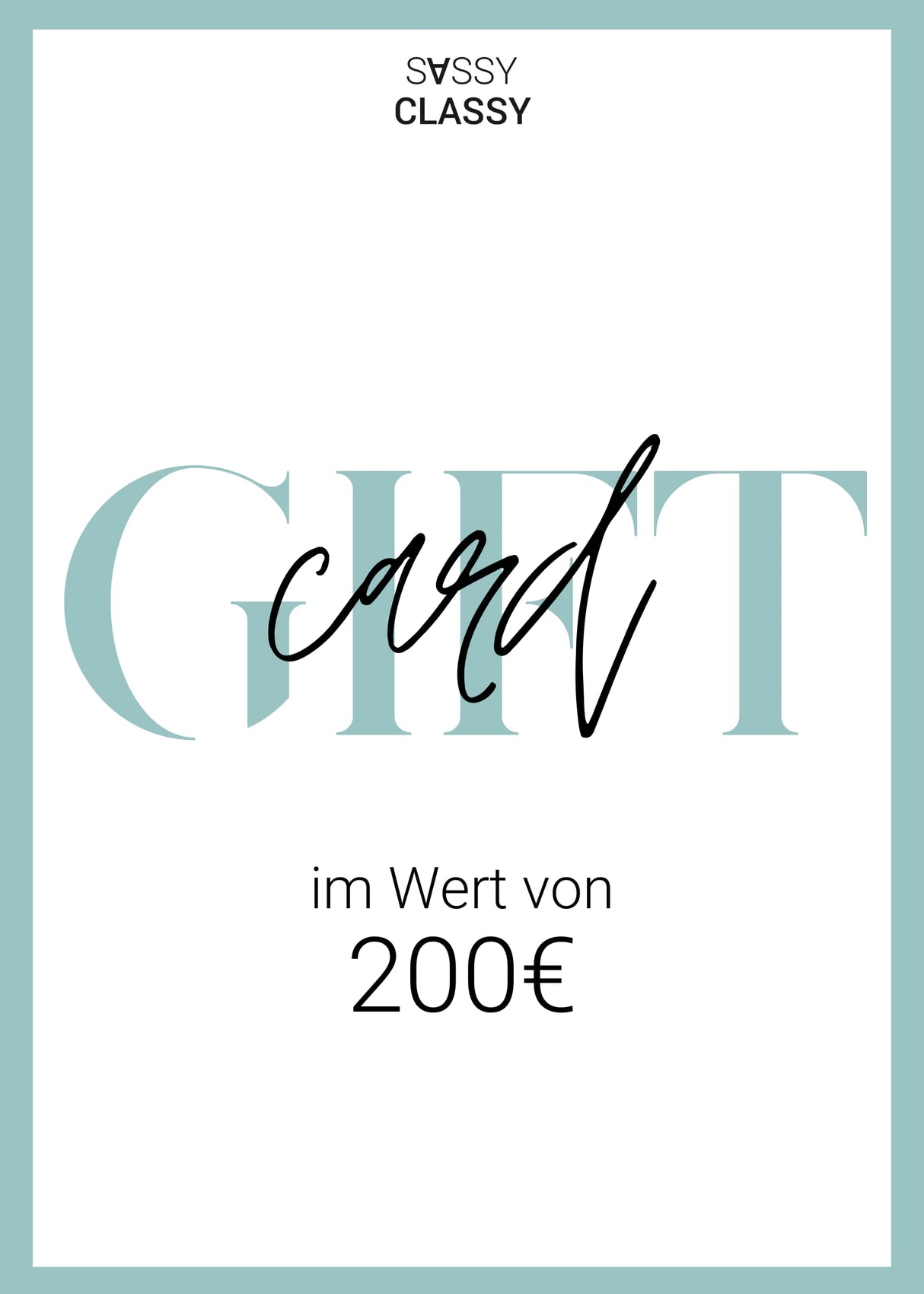SASSYCLASSY Geschenkgutschein