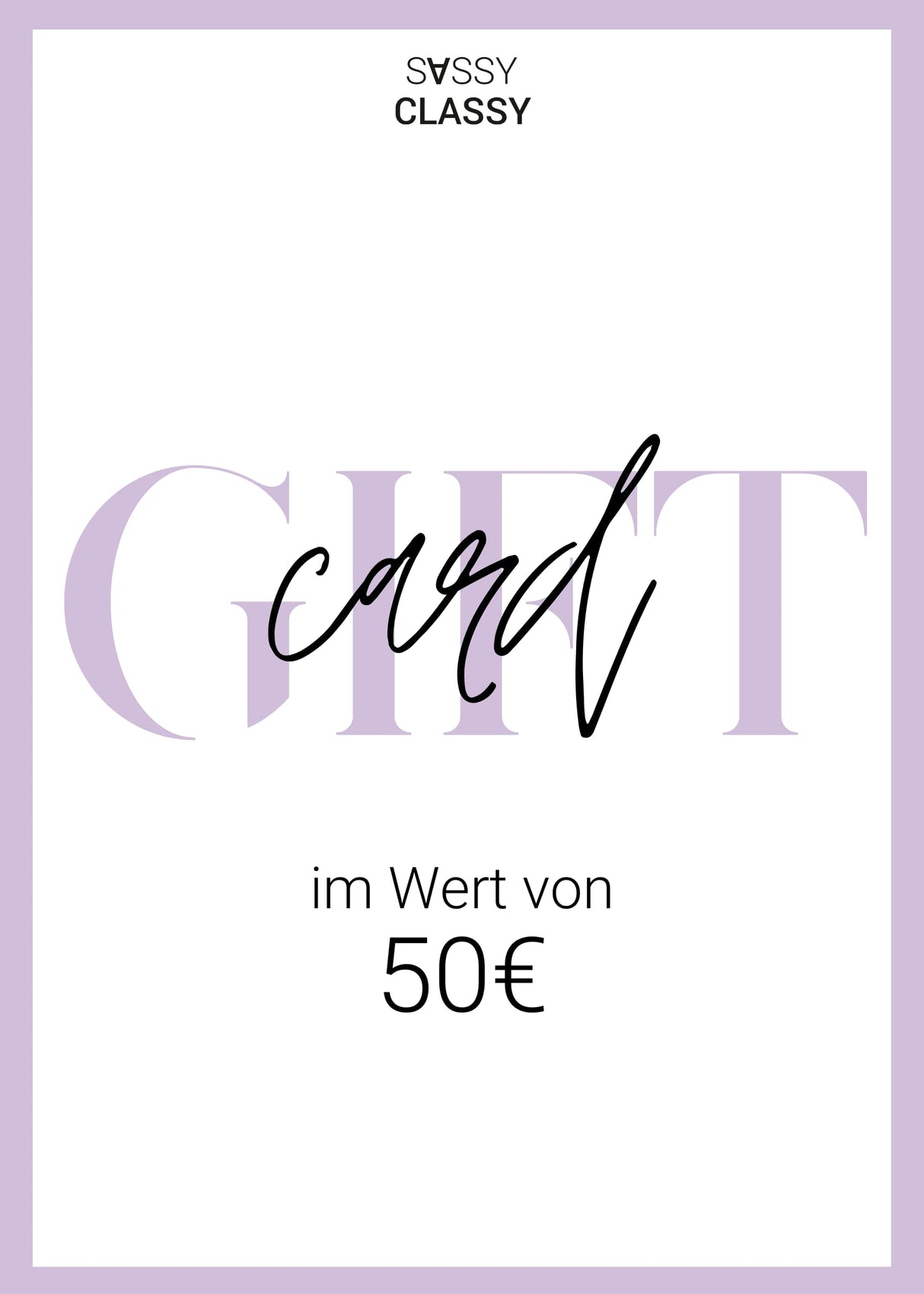 SASSYCLASSY Geschenkgutschein