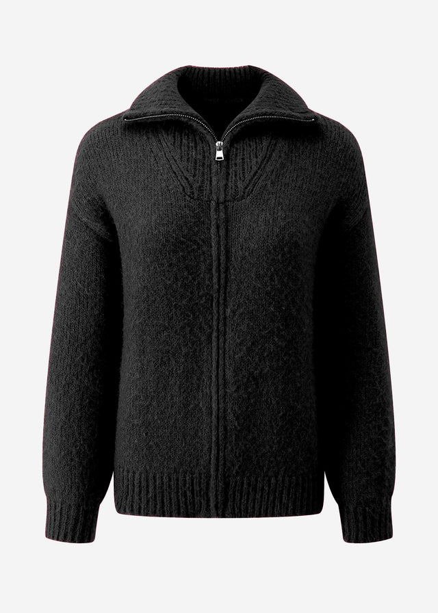 Cardigan with zip - black