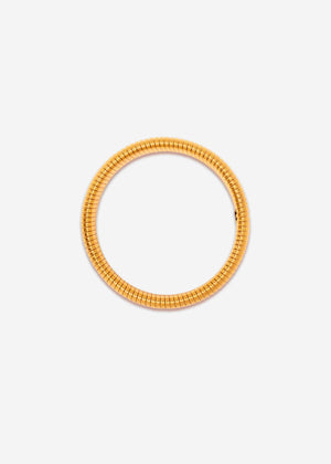 Grooved bracelet, medium - gold