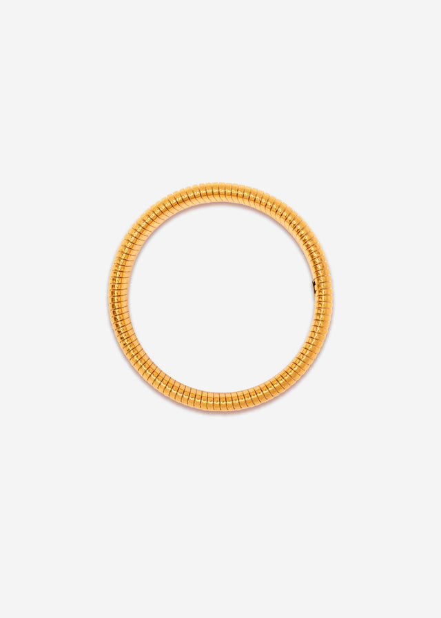Grooved bracelet medium - gold