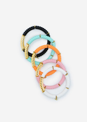 Bracelet with pearls - turquoise