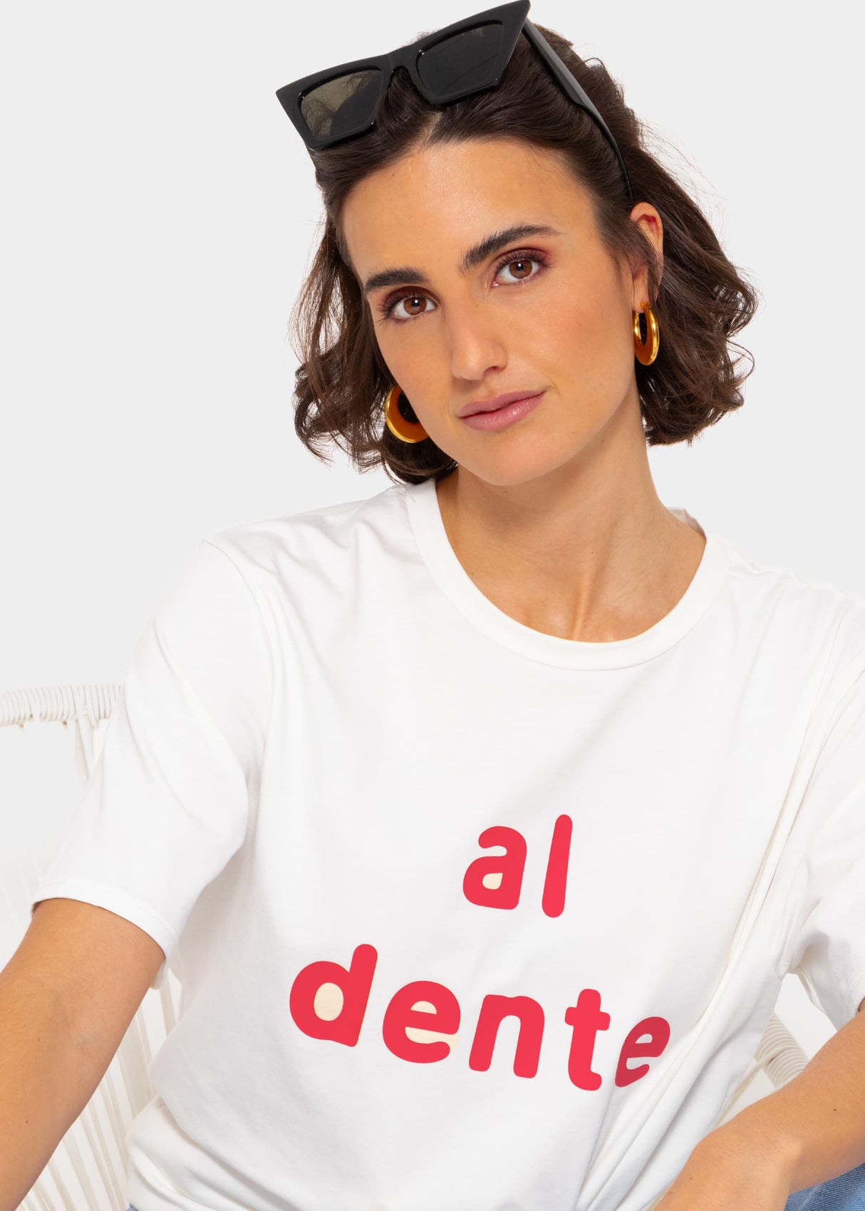 Boyfriend shirt "al dente", off-white
