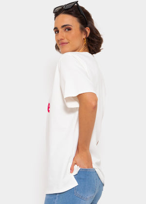Boyfriend shirt "al dente", off-white
