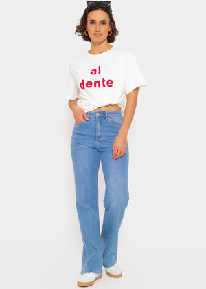 Boyfriend shirt "al dente", off-white