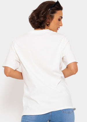 Boyfriend shirt "al dente", off-white