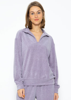 Frottee Sweater - lila