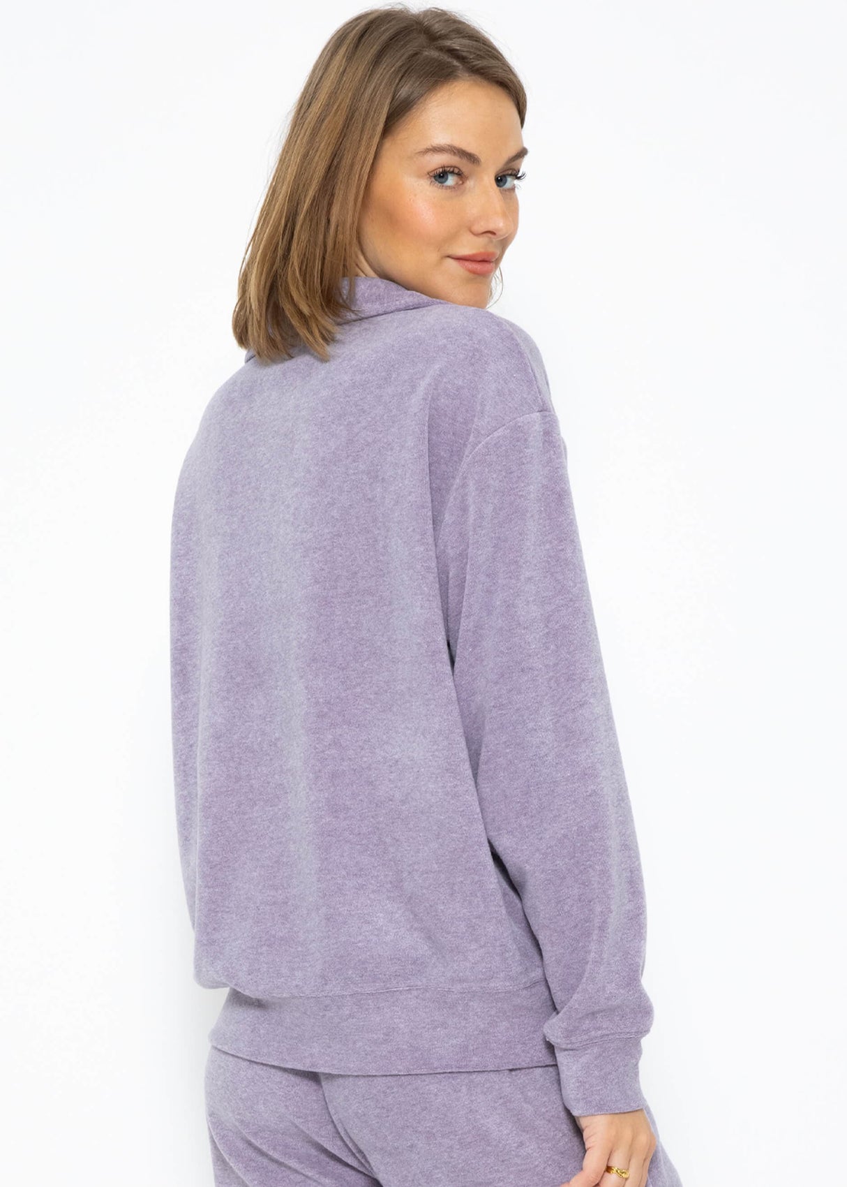 Frottee Sweater - lila
