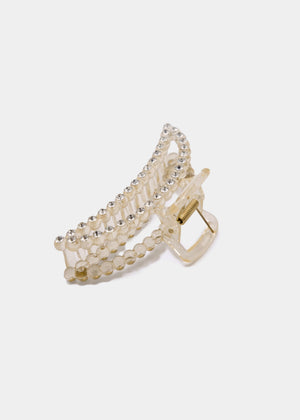 Sparkling hair clip - white