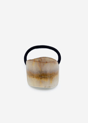 Marbled hair tie - beige