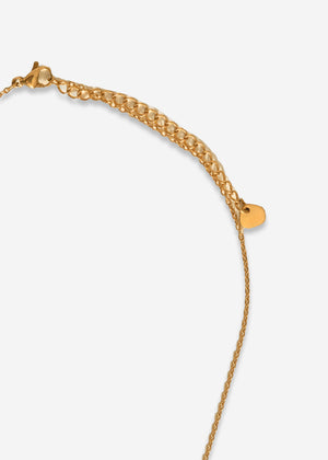 Halskette mit Drop Anhänger - gold