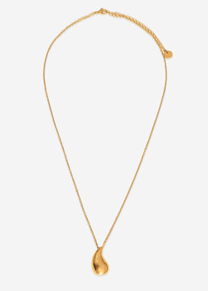 Halskette mit Drop Anhänger - gold