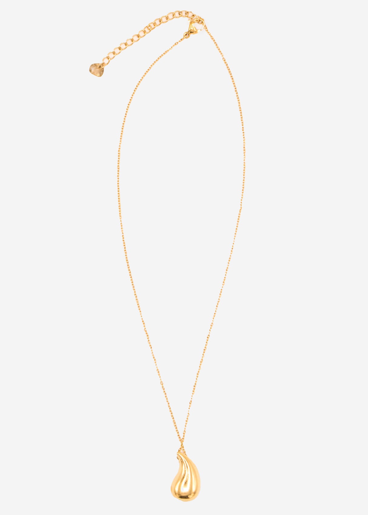 Necklace with drop pendant - gold