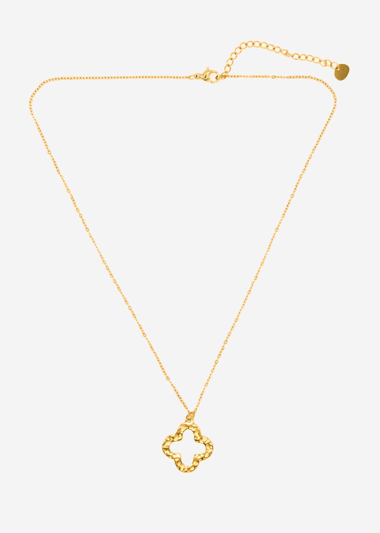 Necklace with clover leaf - gold