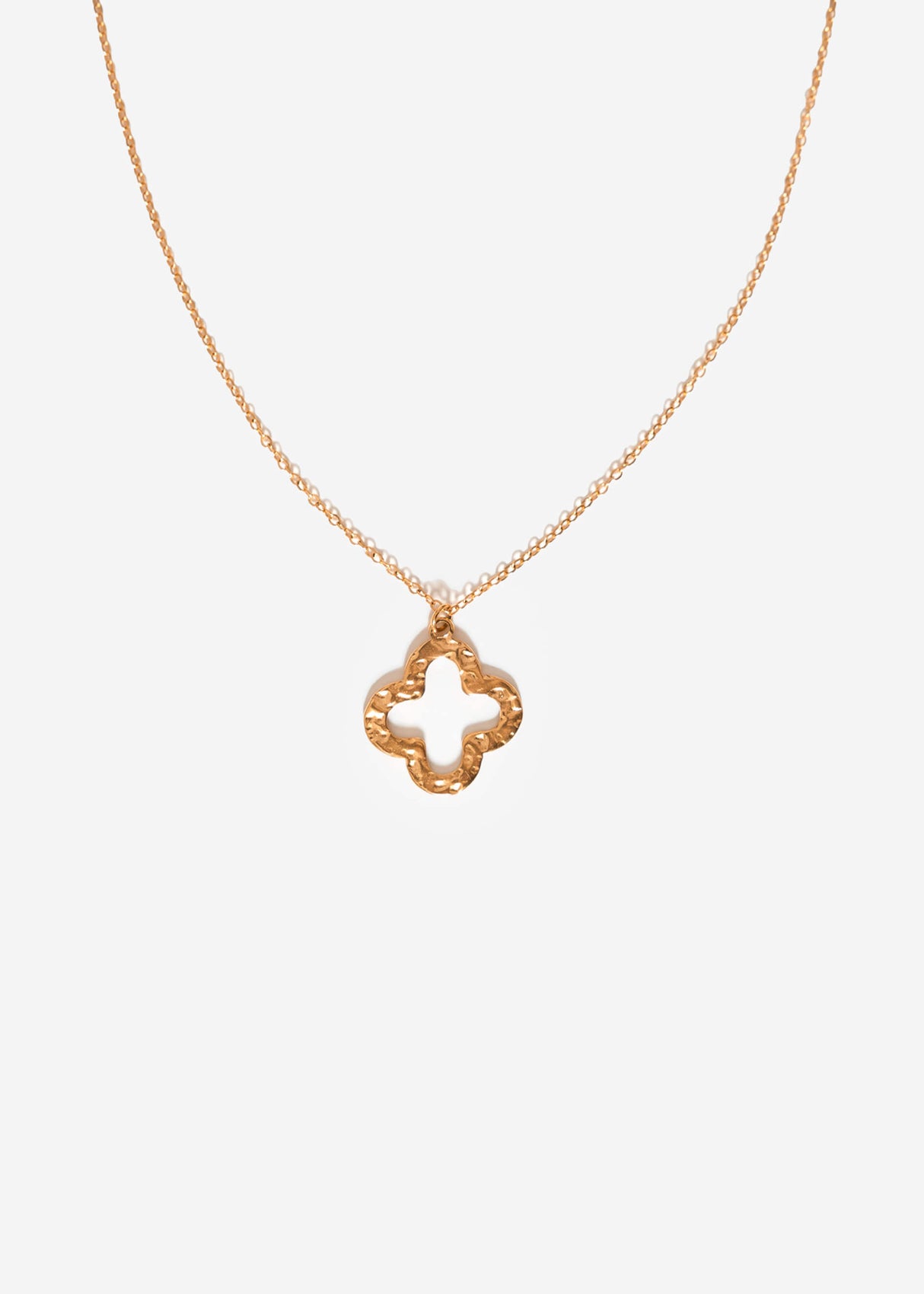 Halskette mit Kleeblatt - gold