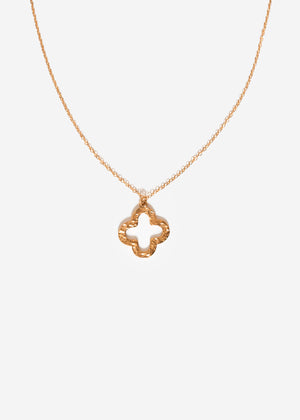 Halskette mit Kleeblatt - gold