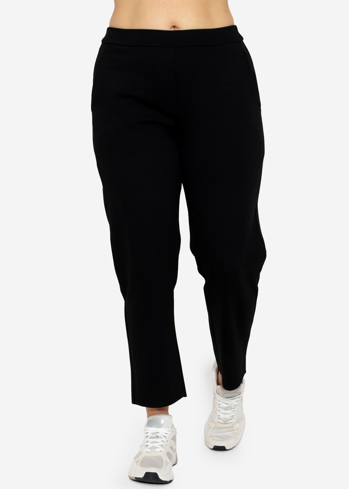 Jersey Chinos, schwarz