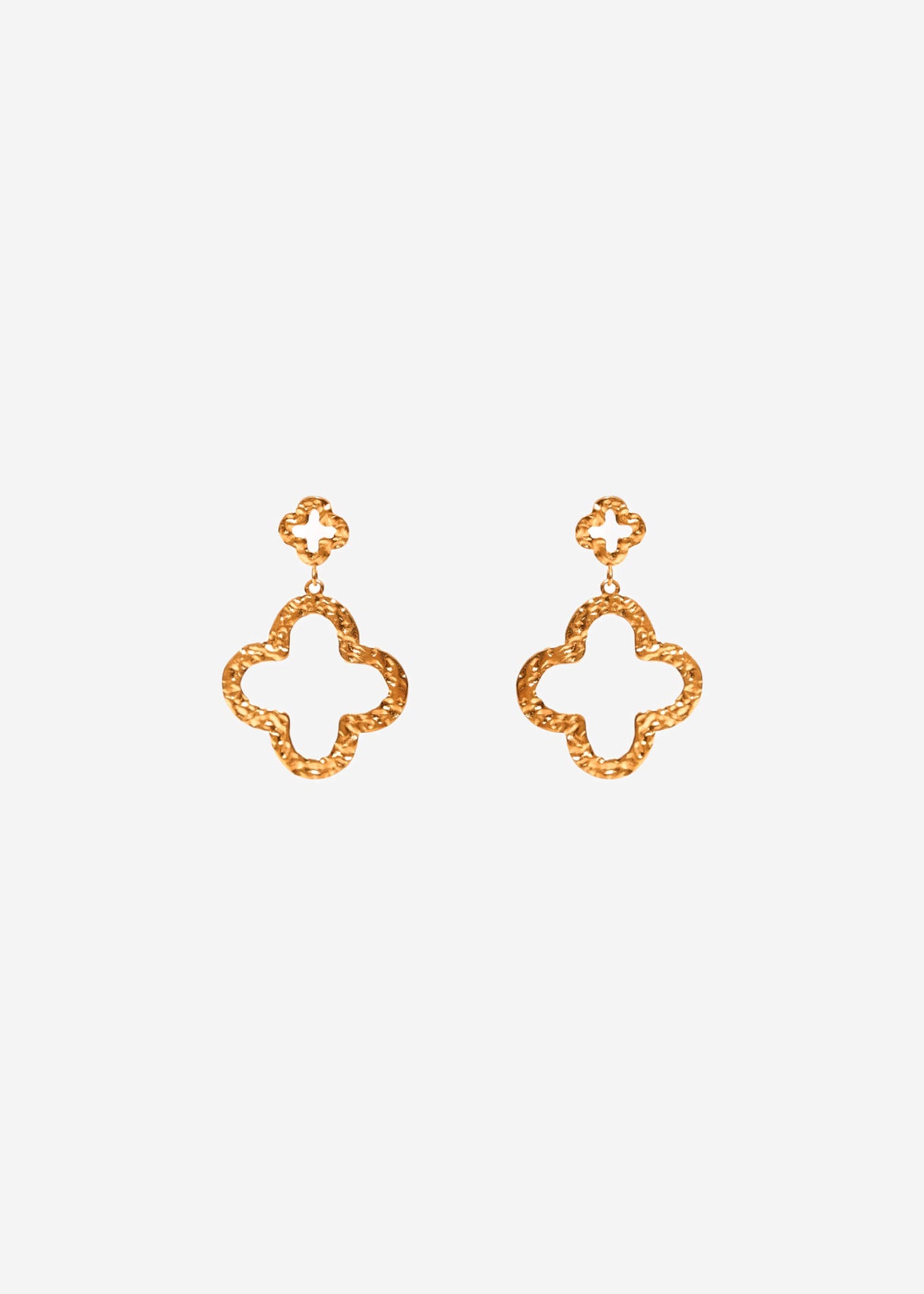 Cloverleaf earrings - gold