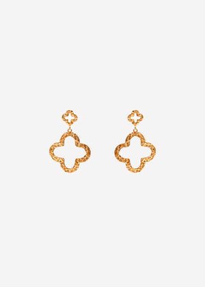 Cloverleaf earrings - gold