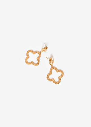 Cloverleaf earrings - gold