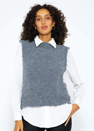 Casual knit pullover - dark grey