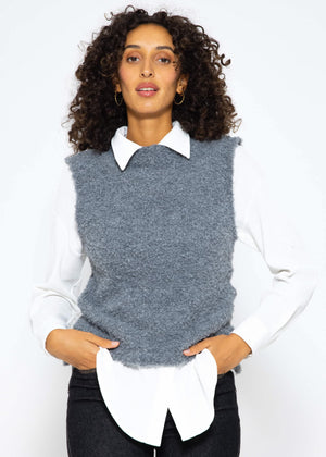 Casual knit pullover - dark grey