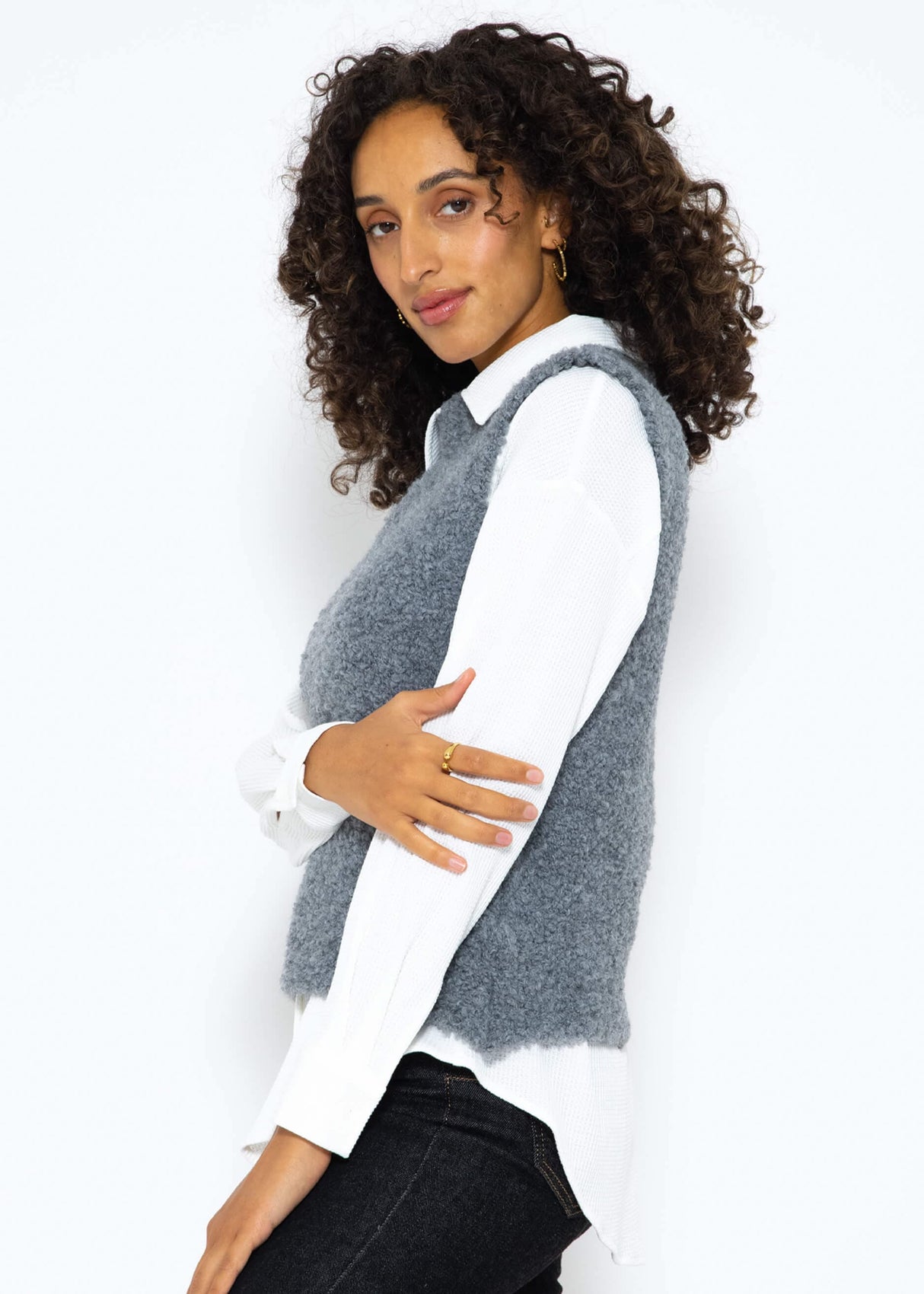 Casual knit pullover - dark grey