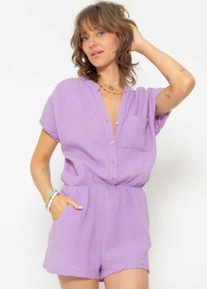 Musselin Jumpsuit, lila