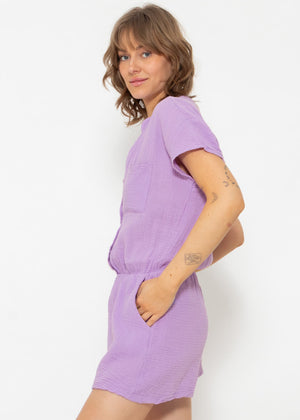 Musselin Jumpsuit, lila
