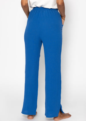 Muslin pants, royal blue