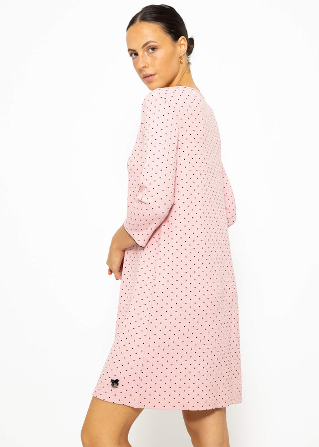 Nightdress with polka dots - rose