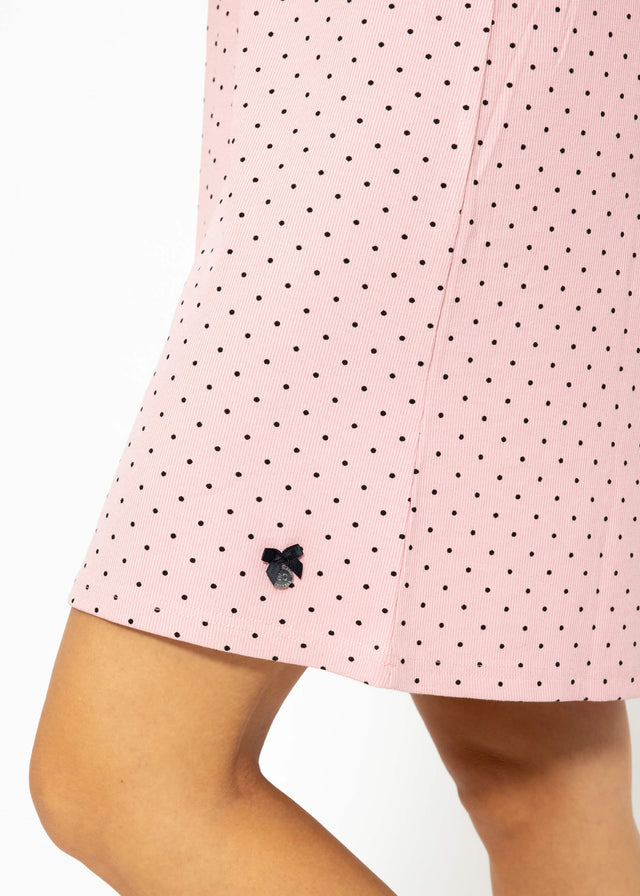 Nightdress with polka dots - rose