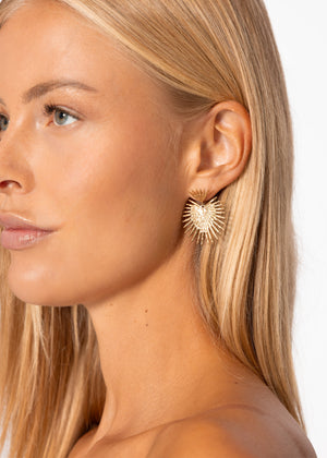 Stud earrings, gold