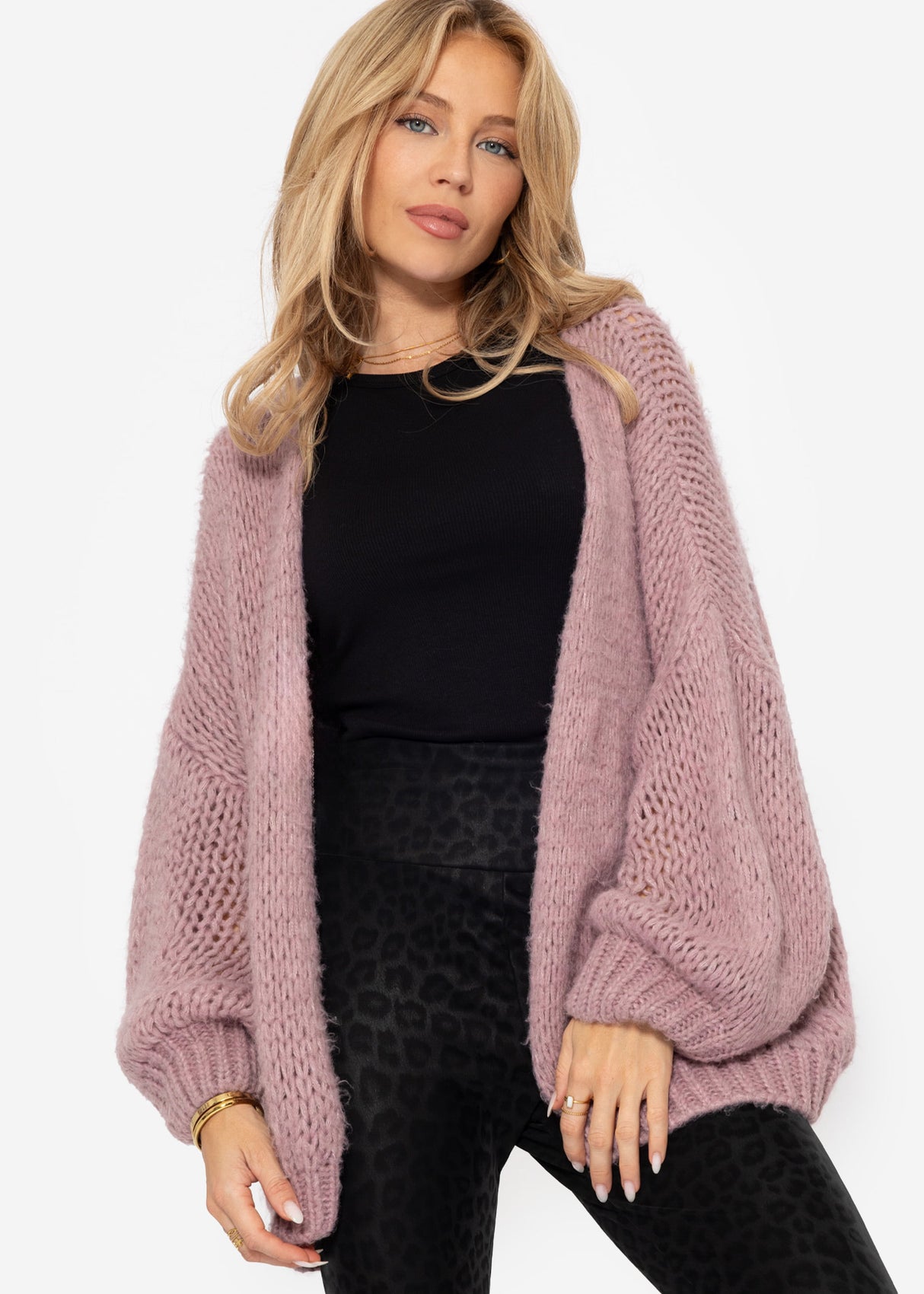 Oversized cardigan - old pink