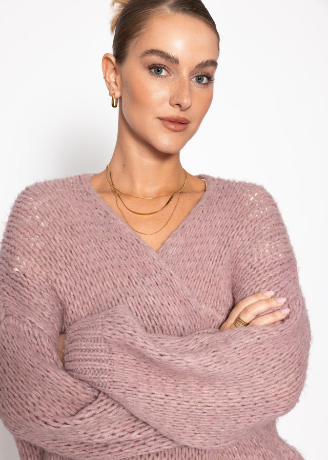 Oversized cardigan - dusty rose