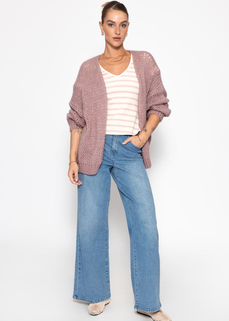 Oversized cardigan - dusty rose