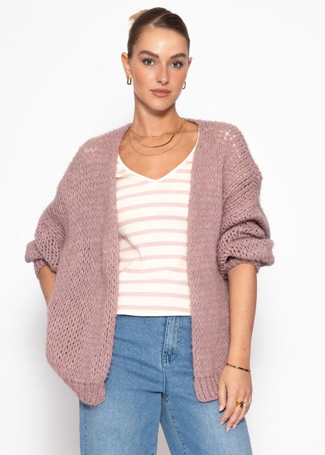 Oversized cardigan - dusty rose