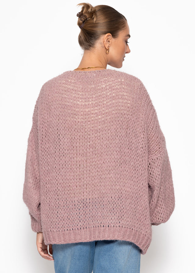 Oversized cardigan - dusty rose