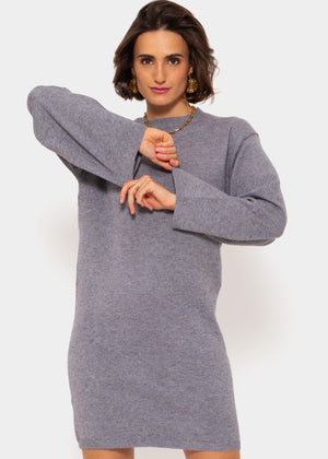 Oversized knit dress - grey