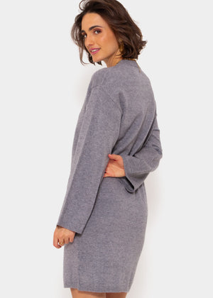 Oversized knit dress - grey