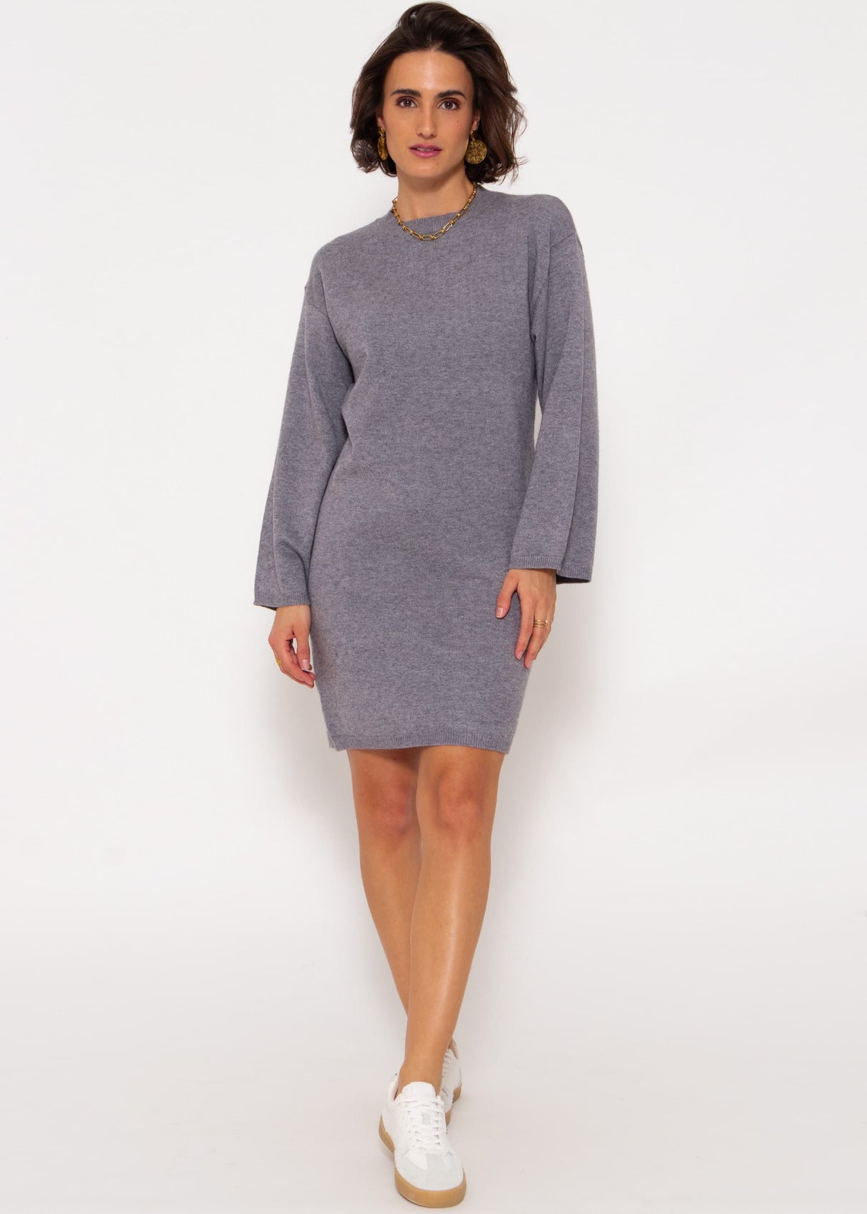 Oversized knit dress - grey