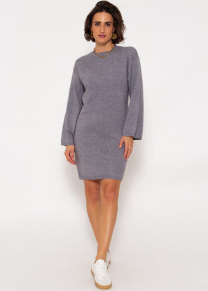 Oversized knit dress - grey
