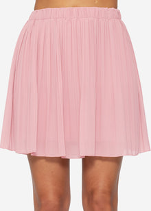 Pleated chiffon skirt, pink