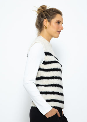 Sweater with black stripes - off-white