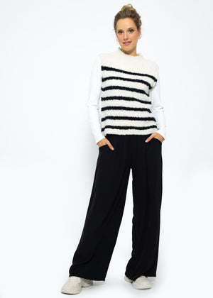 Sweater with black stripes - off-white