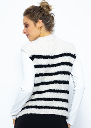 Sweater with black stripes - off-white