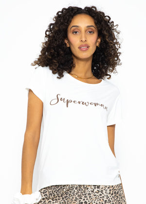 Pajama shirt with print - off-white