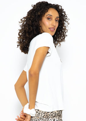 Pajama shirt with print - off-white