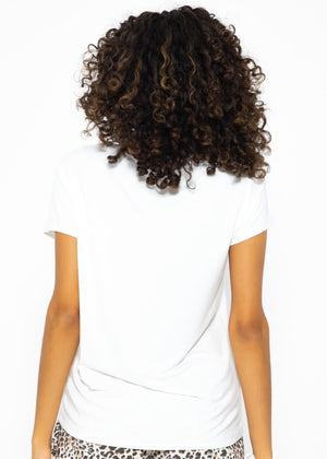 Pajama shirt with print - off-white