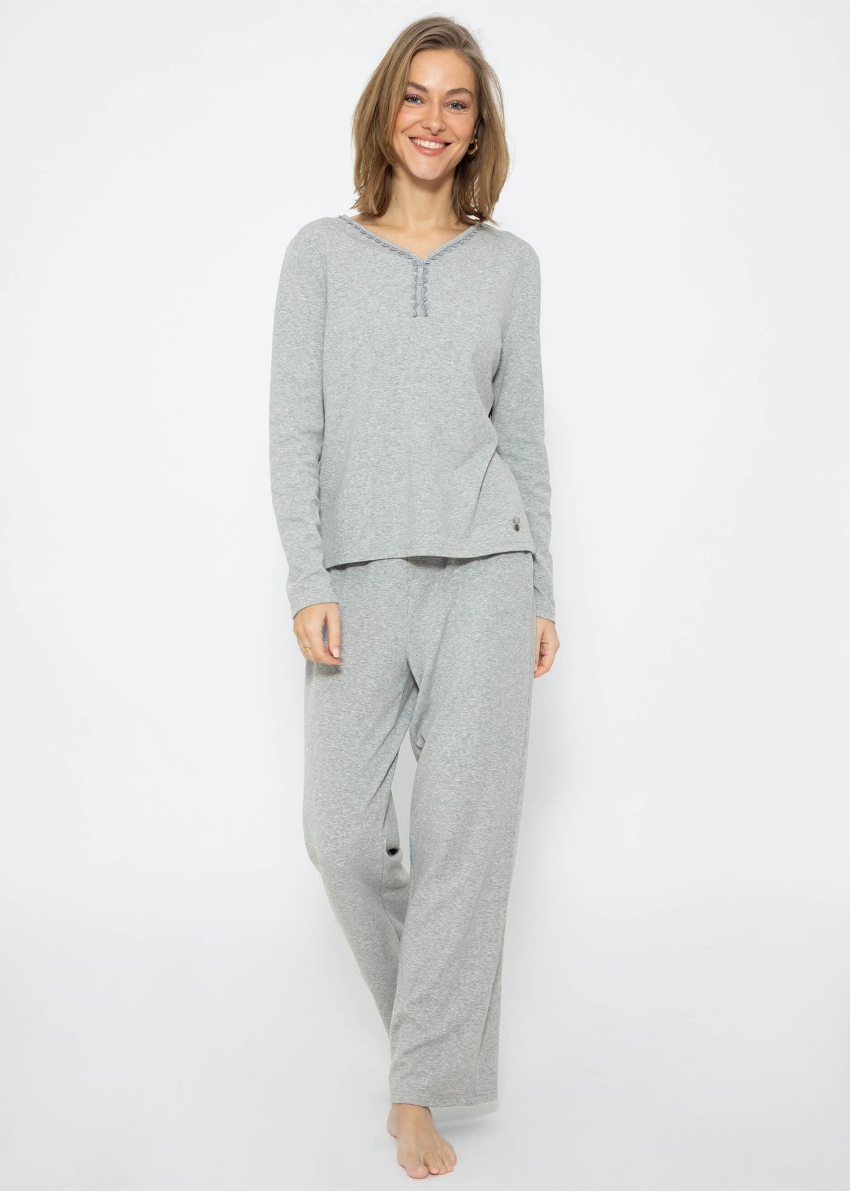Pajama pants - grey melange